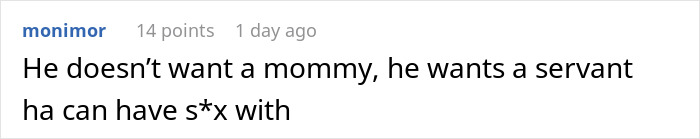 Comment about a toxic man venting on traditional wives and reacting to criticism of his flawed logic. Comment about a toxic man venting on traditional wives and reacting to criticism of his flawed logic.