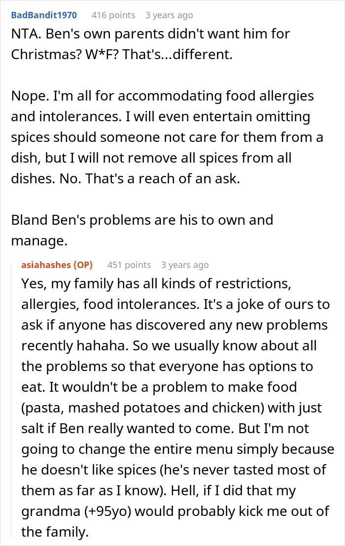 Picky eater demands brother’s in-laws change Christmas menu, sparking debate over food allergies and family boundaries. Picky eater demands brother’s in-laws change Christmas menu, sparking debate over food allergies and family boundaries.