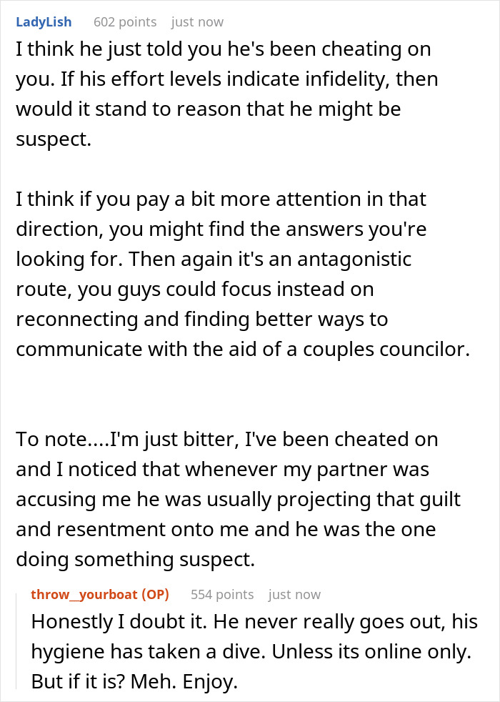 Wife Decides To Focus On Self And Match Hubby's Low Effort In Relationship, He Thinks She's Cheating Wife Decides To Focus On Self And Match Hubby's Low Effort In Relationship, He Thinks She's Cheating