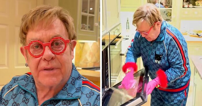 Elton John Claps Back At Fans After They Troll Him Over Random Detail In His Kitchen