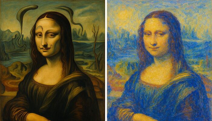 Guess The Artists If They Painted The Mona Lisa Based On Their Style