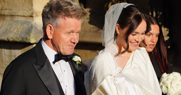 “A Satin Bed Sheet”: Gordon Ramsay’s Daughter Marries And Her Dress Sparks More Buzz Than The Wedding