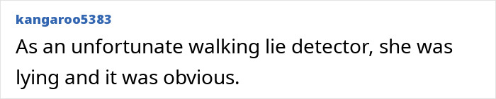 Comment stating a person was lying, shared as part of fans calling out Sydney Sweeney's natural beauty claim with side-by-side photos. Comment stating a person was lying, shared as part of fans calling out Sydney Sweeney's natural beauty claim with side-by-side photos.