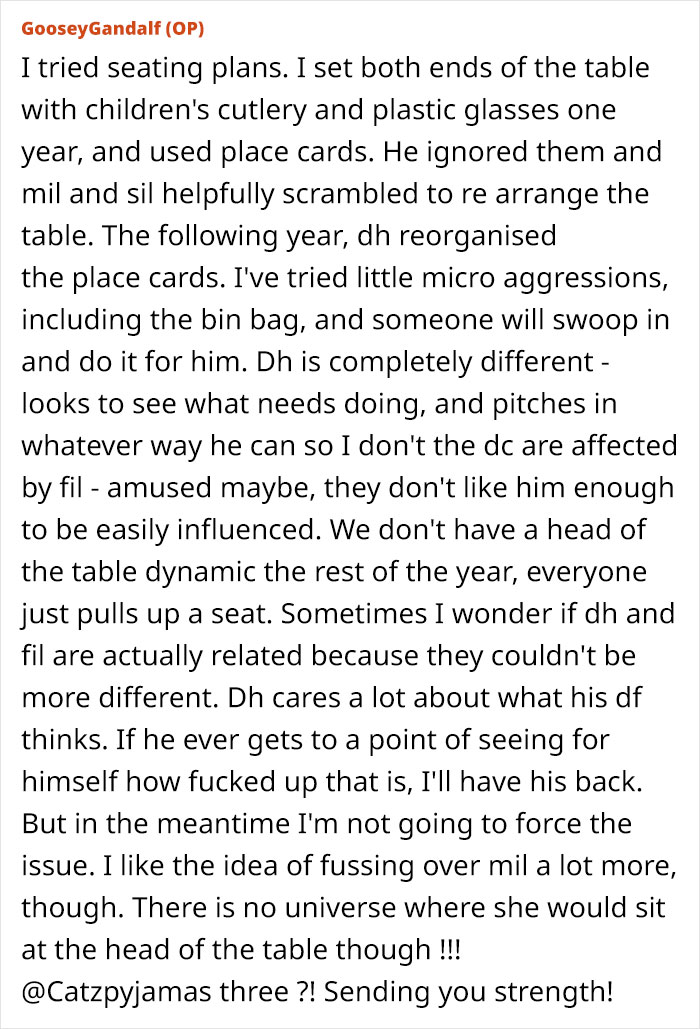 Alt text: Woman calls out men who feel entitled to do nothing during Christmas, sharing experiences with family seating and chores.