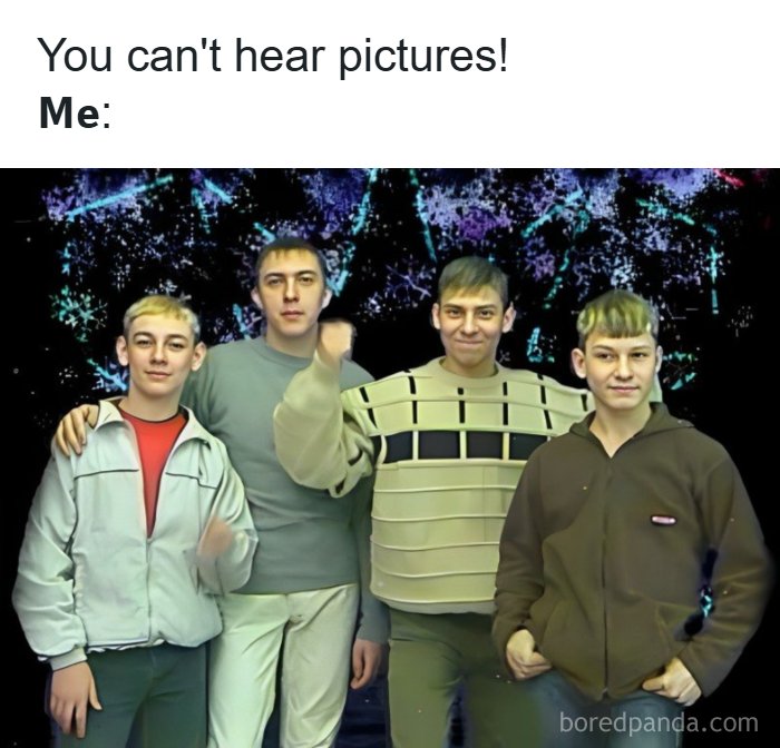 Group of young men posing with funny expressions in a meme about Eastern Europe, illustrating hilarious pics and memes.