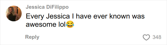 Screenshot of a social media comment with a user praising Jessicas, related to Gen Z naming rude millennial women in the Karen era.