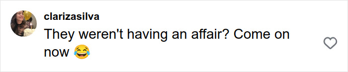 Comment by clarizasilva reacting with a laughing emoji, questioning if there was an affair involving HR Exec Kristin Cabot and CEO. Comment by clarizasilva reacting with a laughing emoji, questioning if there was an affair involving HR Exec Kristin Cabot and CEO.