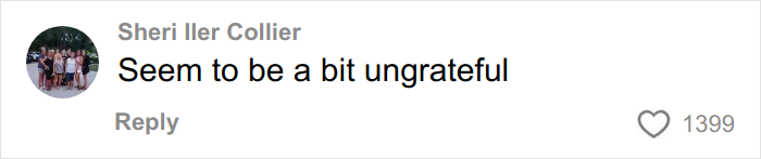 Comment on social media reading seem to be a bit ungrateful related to mom filming son's reaction to Angel Tree gifts. Comment on social media reading seem to be a bit ungrateful related to mom filming son's reaction to Angel Tree gifts.