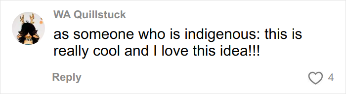 Comment from a social media user expressing support for a woke post about a decolonized Christmas celebration. Comment from a social media user expressing support for a woke post about a decolonized Christmas celebration.