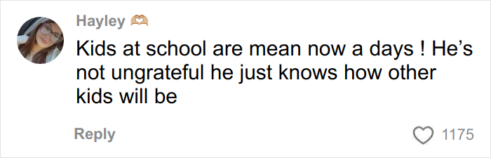 Comment from user Hayley discussing ungratefulness and kids' behavior, related to Angel Tree gifts and reactions. Comment from user Hayley discussing ungratefulness and kids' behavior, related to Angel Tree gifts and reactions.