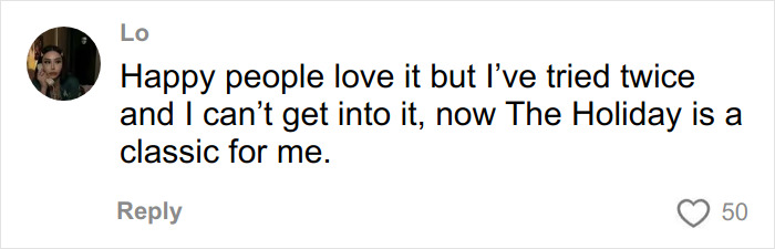 Social media comment discussing mixed reactions to Timothée Chalamet Love Actually misread. Social media comment discussing mixed reactions to Timothée Chalamet Love Actually misread.