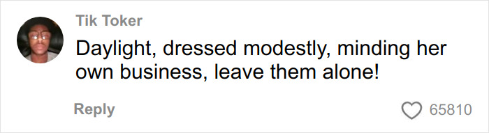 Comment from TikToker urging to leave the victim alone, included in viral video exposing NYU shove serial creep. Comment from TikToker urging to leave the victim alone, included in viral video exposing NYU shove serial creep.