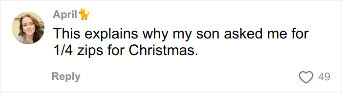 Comment from April explaining why her son asked for 1/4 zips for Christmas, reflecting young Black men transforming their looks.