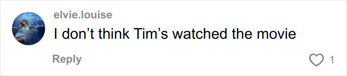 A social media comment mocking Timothée Chalamet for his Love Actually misread, with user expressing disbelief. A social media comment mocking Timothée Chalamet for his Love Actually misread, with user expressing disbelief.