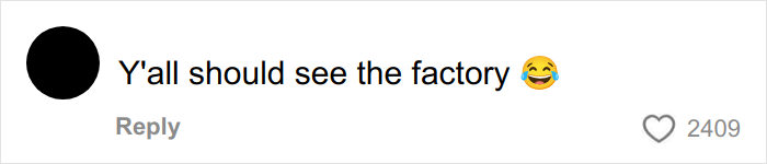 Comment saying Y'all should see the factory with laughing emoji and 2409 likes related to McDonald's McRib viral video. Comment saying Y'all should see the factory with laughing emoji and 2409 likes related to McDonald's McRib viral video.