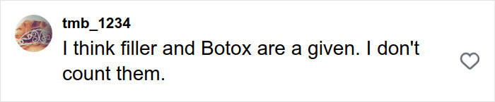 TikTok comment discussing filler and Botox in relation to Britanny Snow plastic surgery rumors and netizens' reactions. TikTok comment discussing filler and Botox in relation to Britanny Snow plastic surgery rumors and netizens' reactions.