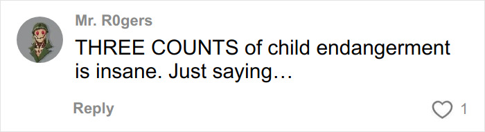 Comment by Mr. R0gers criticizing child endangerment, related to racist Cinnabon worker viral tirade discussion. Comment by Mr. R0gers criticizing child endangerment, related to racist Cinnabon worker viral tirade discussion.