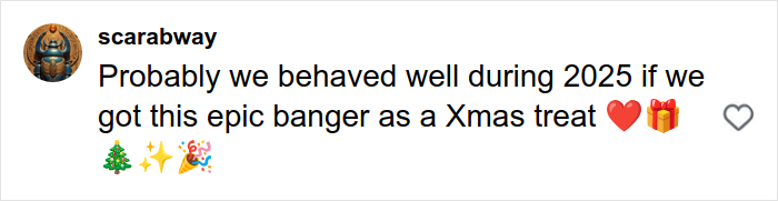 Text post on social media by user scarabway expressing excitement for the Mongolian Jingle Bells throat singing viral Christmas anthem of 2025. Text post on social media by user scarabway expressing excitement for the Mongolian Jingle Bells throat singing viral Christmas anthem of 2025.
