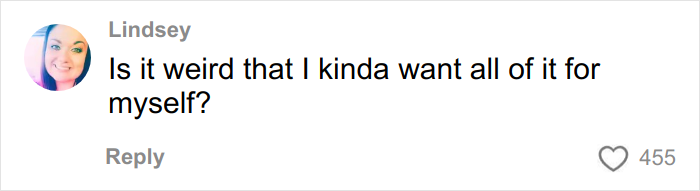 Comment from Lindsey expressing she wants the entire Christmas gift haul for daughter for herself, sparking backlash discussion.