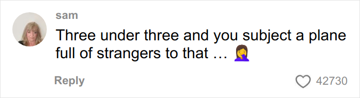 Parent dealing with airplane noise caused by kids, sitting with hand on face showing frustration during flight.