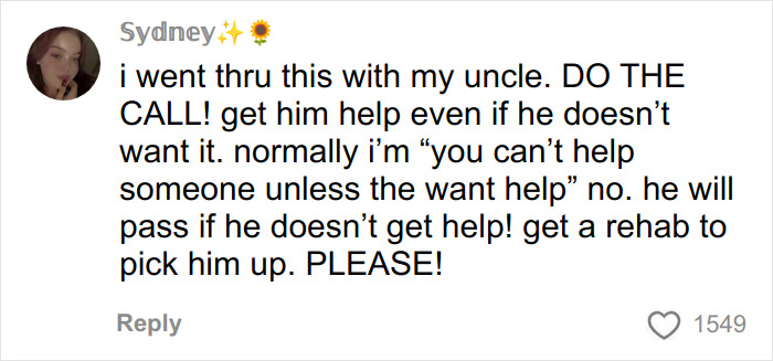 Comment urging to get help for struggling Nickelodeon star during motel stay, highlighting desperate call for rehab intervention. Comment urging to get help for struggling Nickelodeon star during motel stay, highlighting desperate call for rehab intervention.