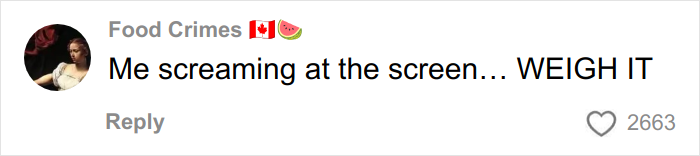 Comment on social media about Chipotle order size, questioning if more food is given under male names with emphasis on weighing the order. Comment on social media about Chipotle order size, questioning if more food is given under male names with emphasis on weighing the order.