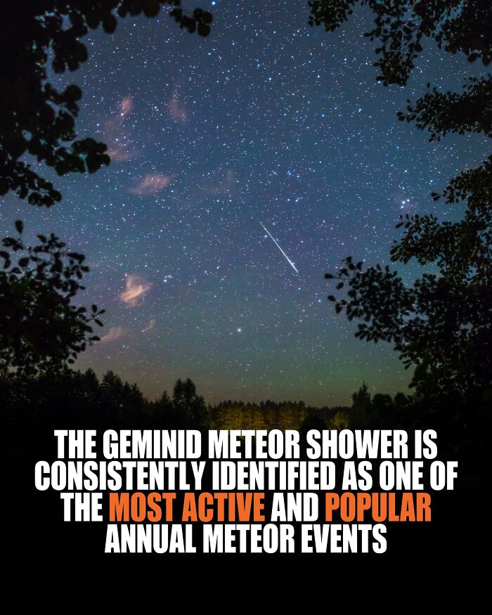 Night sky with a visible meteor shower, showcasing an active and popular annual meteor event under starry conditions.
