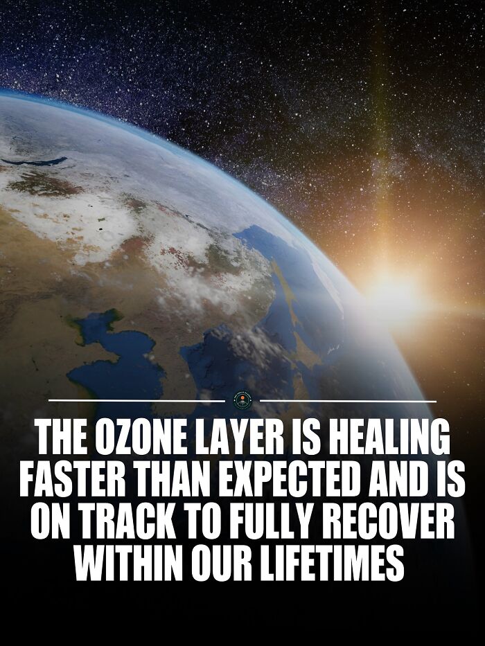 Earth from space with sunrise and stars, illustrating new knowledge and facts about the world’s ozone layer recovery.