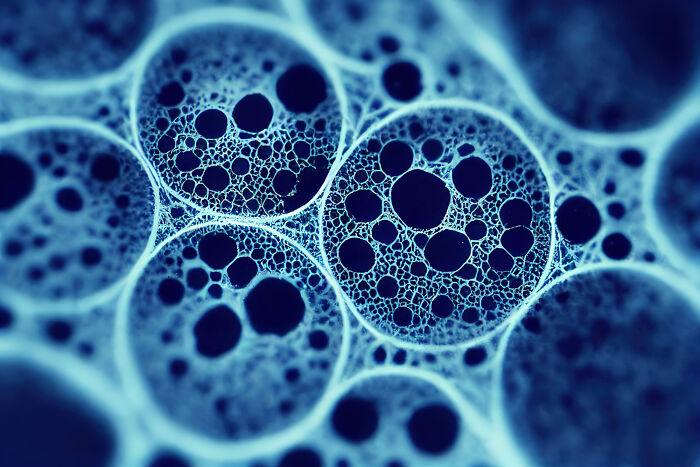Close-up image of human body cells highlighting fascinating human body features and intricate cell structures.