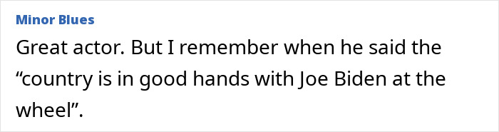 Text comment discussing actor Jason Bateman and a memorable remark about Joe Biden’s leadership. Text comment discussing actor Jason Bateman and a memorable remark about Joe Biden’s leadership.