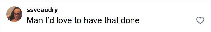 Comment text on social media from user ssveaudry saying they would love to have a drastic mommy makeover like Jenelle Evans. Comment text on social media from user ssveaudry saying they would love to have a drastic mommy makeover like Jenelle Evans.