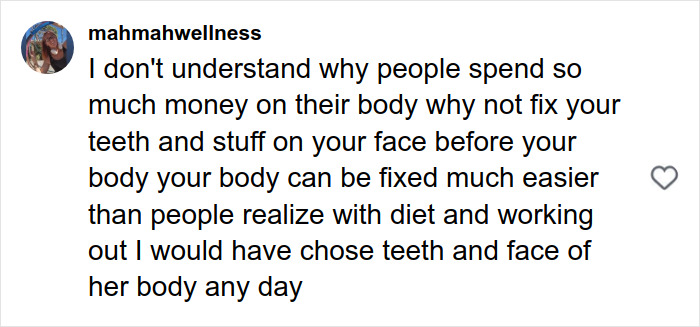 Comment discussing opinions on body and face treatments related to Jenelle Evans and her drastic mommy makeover. Comment discussing opinions on body and face treatments related to Jenelle Evans and her drastic mommy makeover.