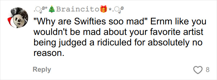 Screenshot of a social media comment showing a fierce debate sparked by Josh Hutcherson's snarky comment about Taylor Swift. Screenshot of a social media comment showing a fierce debate sparked by Josh Hutcherson's snarky comment about Taylor Swift.