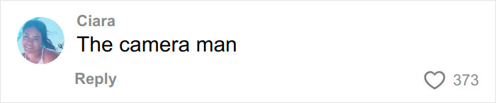Profile picture of a woman named Ciara with short hair, accompanied by the comment The camera man and 373 likes. Profile picture of a woman named Ciara with short hair, accompanied by the comment The camera man and 373 likes.