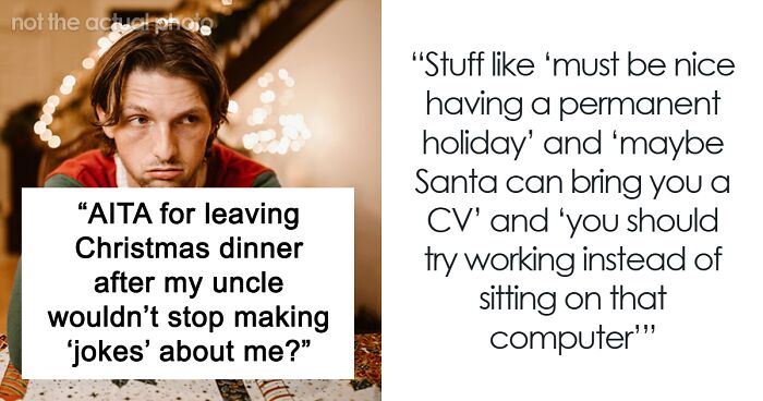 Guy Leaves Christmas Dinner Over Uncle’s Jokes, Mom Furious He “Embarrassed Her”
