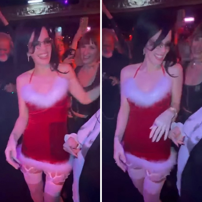 Lily Allen at a lively party celebrating continual divorce, smiling and dressed in a red and white festive outfit. Lily Allen at a lively party celebrating continual divorce, smiling and dressed in a red and white festive outfit.