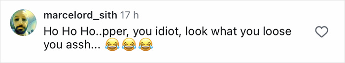Screenshot of a social media comment containing a humorous typo with laughing emojis. Screenshot of a social media comment containing a humorous typo with laughing emojis.