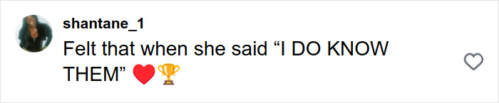 Screenshot of a TikTok comment expressing strong agreement, including a red heart and trophy emoji. Screenshot of a TikTok comment expressing strong agreement, including a red heart and trophy emoji.