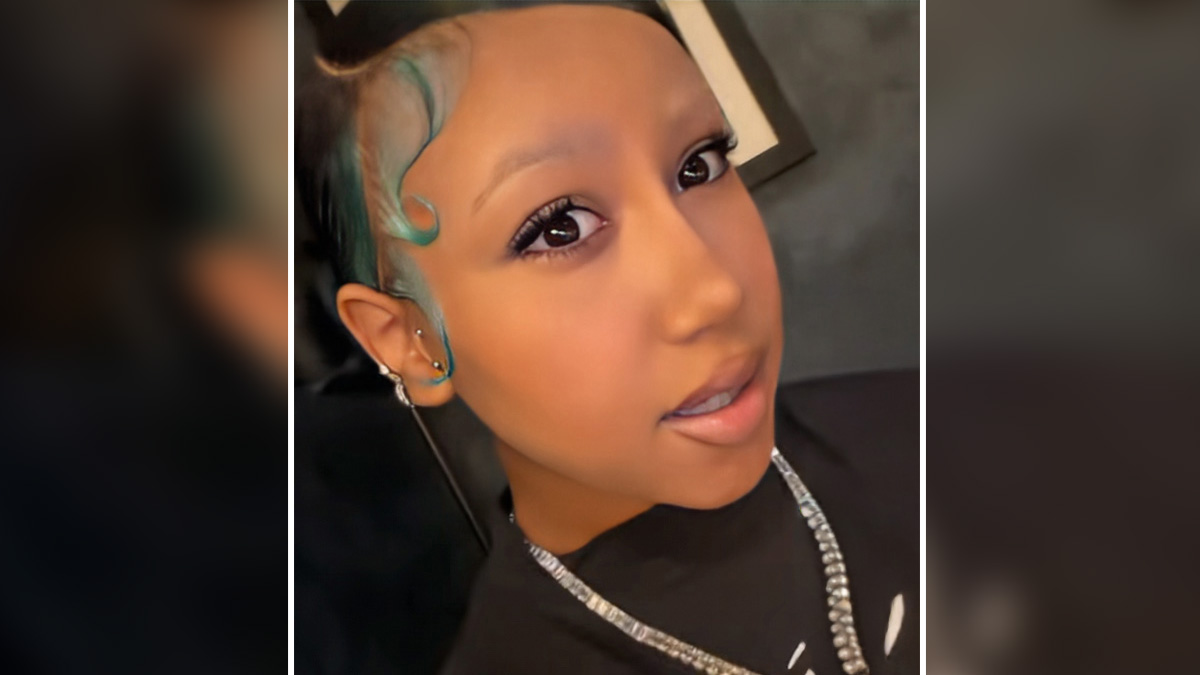 Close-up of a young girl with styled hair and jewelry amid debate on North West and celebrity parenting comparisons