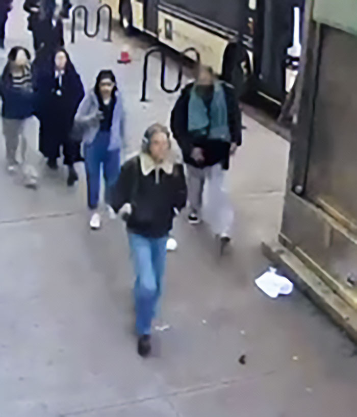 Group of pedestrians walking on a city sidewalk, related to friend of NYU shove victim helping release viral video exposing serial creep. Group of pedestrians walking on a city sidewalk, related to friend of NYU shove victim helping release viral video exposing serial creep.