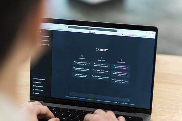 Person using ChatGPT on a laptop screen, highlighting ChatGPT accused of turning son against mother concerns. Person using ChatGPT on a laptop screen, highlighting ChatGPT accused of turning son against mother concerns.