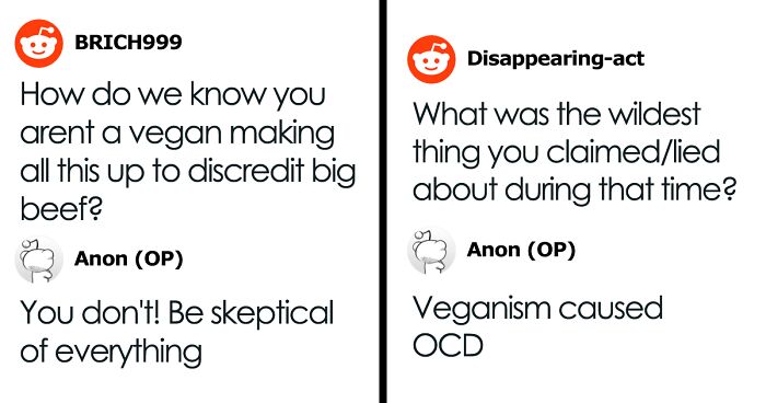 51 Questions And Answers From A Person Paid By The Meat Industry To Discredit Veganism