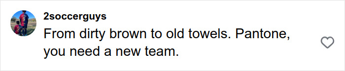 User comment criticizing Pantone’s color choice, sparking online meltdown over Pantone’s racist color of the year controversy. User comment criticizing Pantone’s color choice, sparking online meltdown over Pantone’s racist color of the year controversy.