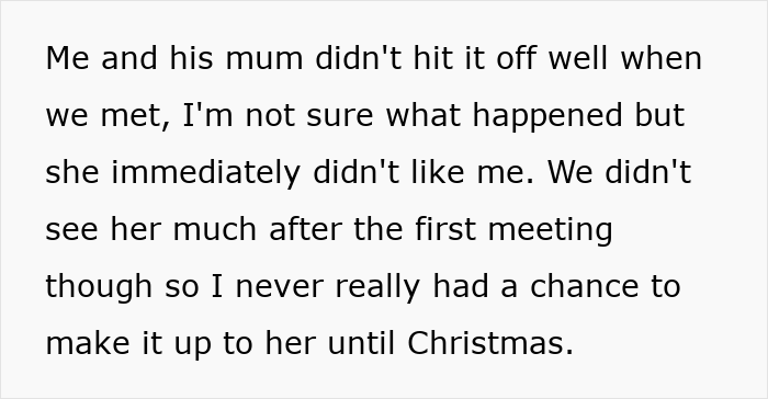 Text on white background describing a woman upset as her son’s partner visited without a gift after being asked not to bring tacky little trinkets. Text on white background describing a woman upset as her son’s partner visited without a gift after being asked not to bring tacky little trinkets.