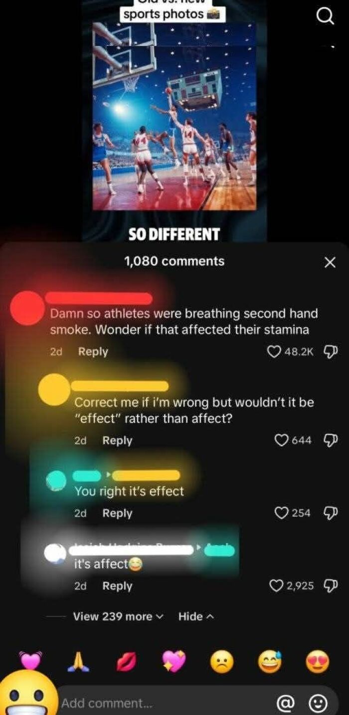 Social media thread showing humorous fails as people try to correct language mistakes in comments.