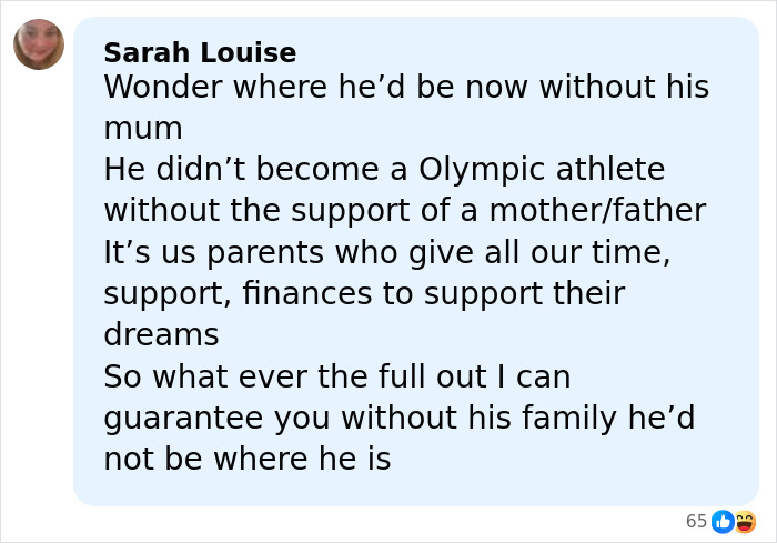 Comment about family support for Olympic athlete Adam Peaty, relevant to Gordon Ramsay speech at daughter's wedding. Comment about family support for Olympic athlete Adam Peaty, relevant to Gordon Ramsay speech at daughter's wedding.