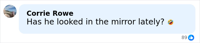 Comment on social media about Russell Brand's bitter reaction to Katy Perry's new relationship with Justin Trudeau, with a laughing emoji.