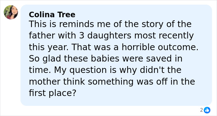 Comment discussing children’s heartbreaking words after disturbing behavior by dad on mountain, expressing concern and relief.