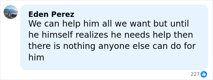 Comment by Eden Perez discussing challenges of helping Tylor Chase during his hospitalization and recovery. Comment by Eden Perez discussing challenges of helping Tylor Chase during his hospitalization and recovery.
