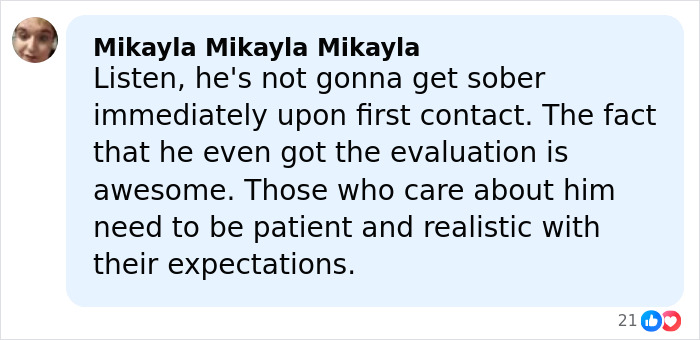 Facebook comment by Mikayla discussing Tylor Chase’s hospitalization and the realistic expectations of his recovery. Facebook comment by Mikayla discussing Tylor Chase’s hospitalization and the realistic expectations of his recovery.
